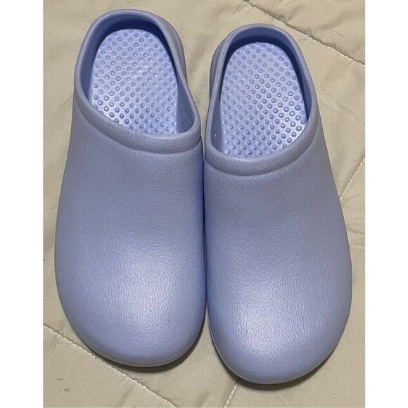 Baby Blue lightweight faux clog Style Slip-on - Picture 1 of 6